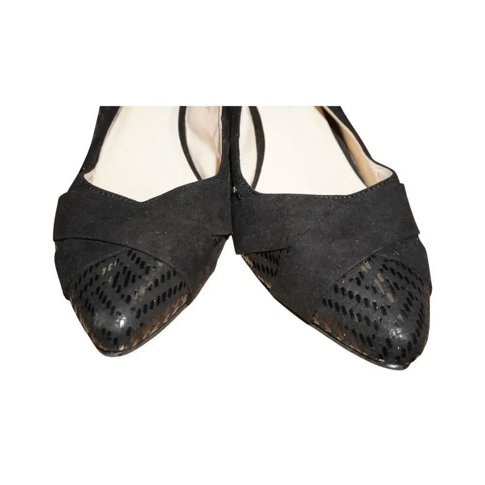 Karen Scott Ghyen Black Slingback Heels Size 10 Women’s Pointed Toe Kitten Pump